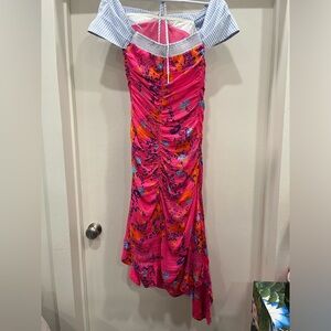 Tanya Taylor - Pink Off Shoulder Dress - Size 2